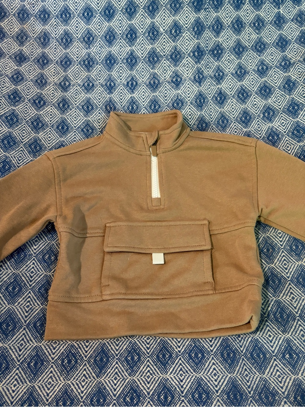 wonder nation Brown Half-Zip Pullover Jacket